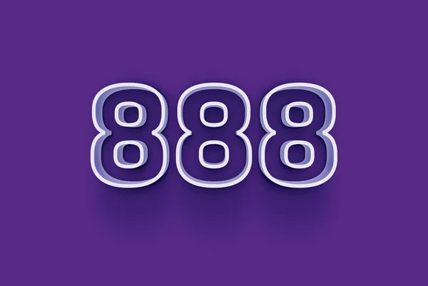Número 888 Está Aislado Fondo Púrpura Para Oferta Única Compra — Foto de Stock