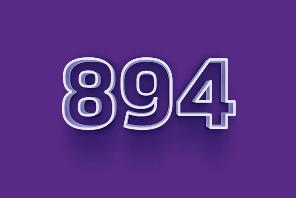 Номер 894 Изолирован Фиолетовом Фоне Вашего Уникального Рекламного Плаката Промо — стоковое фото