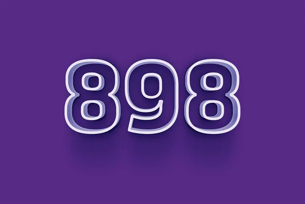 Номер 898 Ізольований Фіолетовому Фоні Вашої Унікальної Продажу Плакат Промо — стокове фото