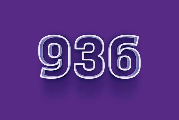 Numéro 936 Est Isolé Sur Fond Violet Pour Votre Offre — Photo