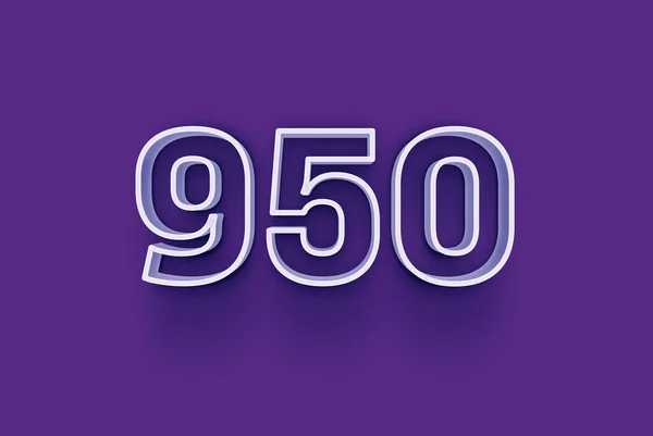 Numer 950 Jest Izolowany Fioletowym Tle Dla Unikalnej Sprzedaży Plakat — Zdjęcie stockowe