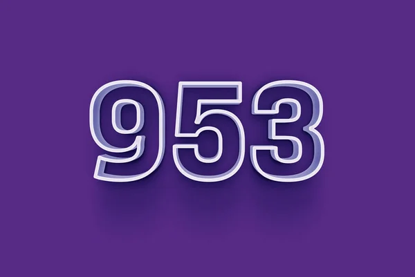 Numéro 953 Est Isolé Sur Fond Violet Pour Votre Offre — Photo