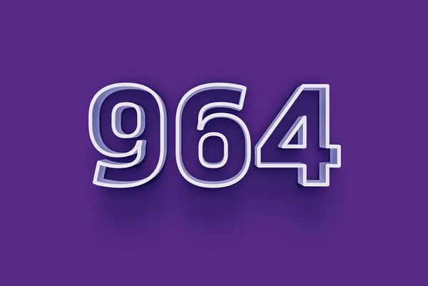 Номер 964 Изолирован Фиолетовом Фоне Вашего Уникального Рекламного Плаката Скидка — стоковое фото