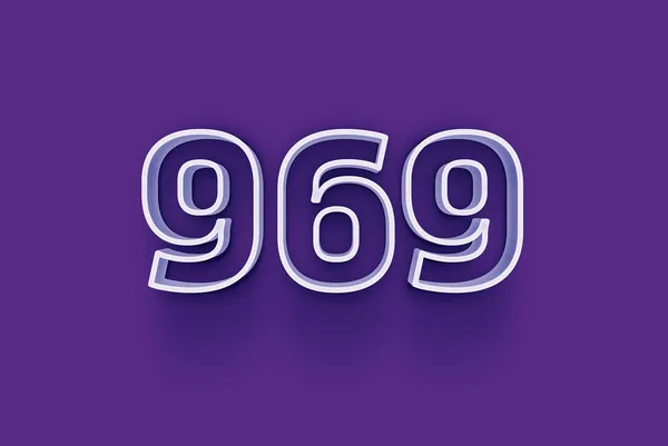 Номер 969 Изолирован Фиолетовом Фоне Вашего Уникального Рекламного Плаката Скидка — стоковое фото