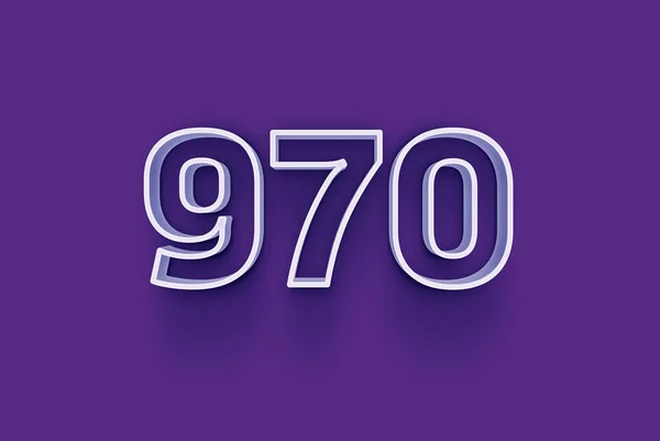 Número 970 Está Aislado Fondo Púrpura Para Oferta Única Compra — Foto de Stock