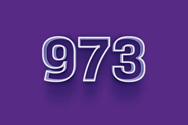 Numéro 973 Est Isolé Sur Fond Violet Pour Votre Offre — Photo