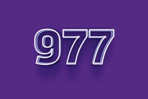 Numéro 977 Est Isolé Sur Fond Violet Pour Votre Vente — Photo