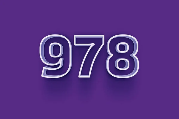 Número 978 Está Aislado Fondo Púrpura Para Oferta Única Venta — Foto de Stock