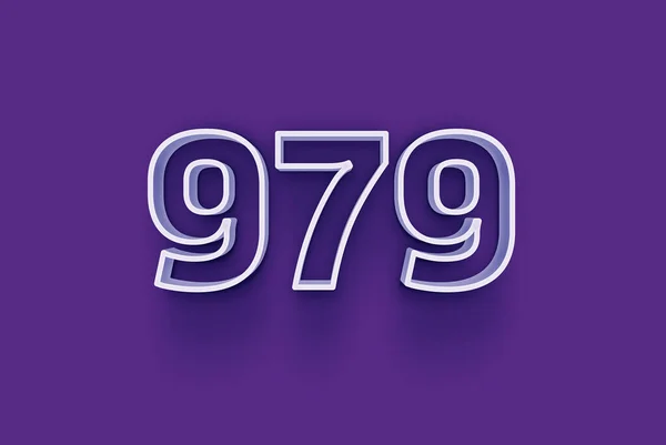Numéro 979 Est Isolé Sur Fond Violet Pour Votre Offre — Photo