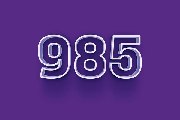 Номер 985 Изолирован Фиолетовом Фоне Вашего Уникального Рекламного Плаката Скидка — стоковое фото