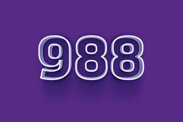 3D番号988は あなたのユニークな販売ポスタープロモーション割引特別販売ショッピングオファー バナー広告ラベル クリスマスをお楽しみくださいタグ クーポンなどのクリスマスの販売をオフに紫の背景に隔離されています — ストック写真