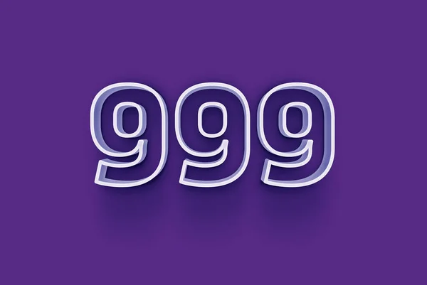 Numéro 999 Est Isolé Sur Fond Violet Pour Votre Offre — Photo