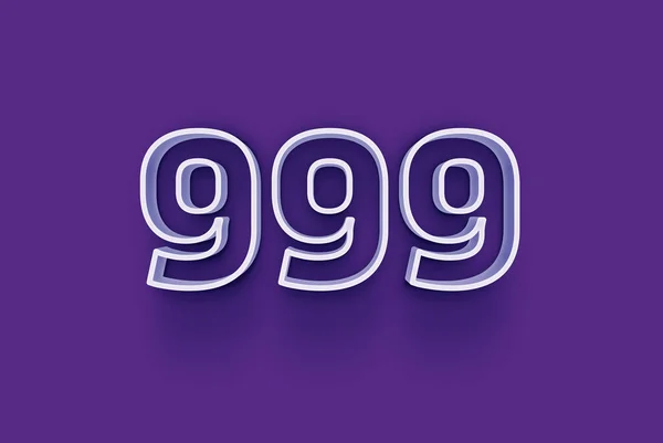 Numero 999 Isolato Sfondo Viola Tuo Poster Vendita Unico Sconto — Foto Stock