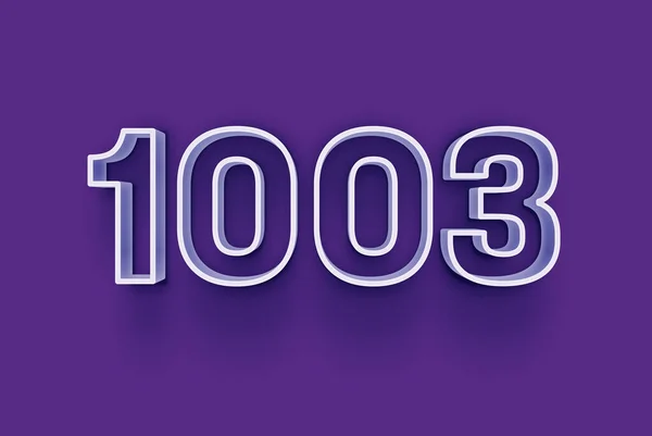 Número 1003 Aísla Fondo Púrpura Para Oferta Única Compra Venta —  Fotos de Stock