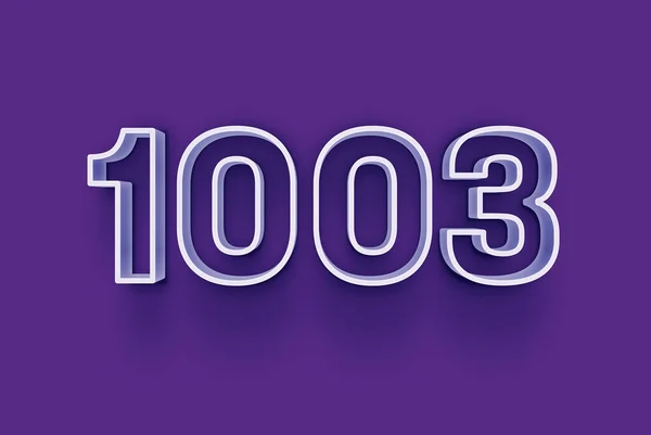 Numero 1003 Isolato Sfondo Viola Tuo Poster Vendita Unico Sconto — Foto Stock