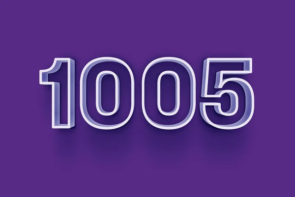 Numero 1005 Isolato Sfondo Viola Tuo Poster Vendita Unico Sconto — Foto Stock