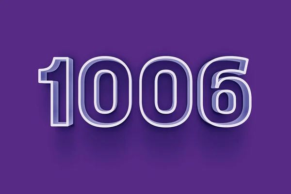 Номер 1006 Изолирован Фиолетовом Фоне Вашего Уникального Рекламного Плаката Промо — стоковое фото