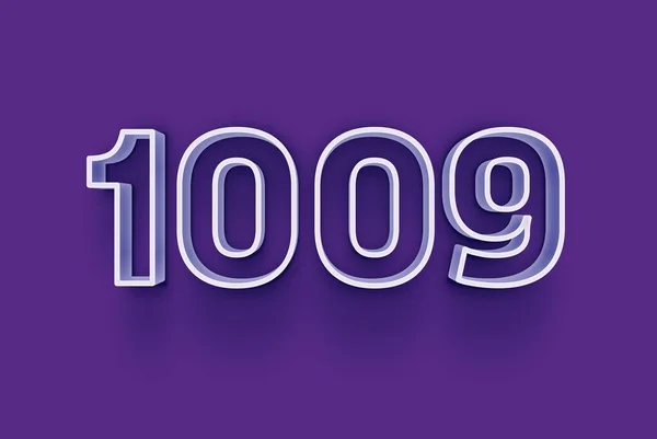 Номер 1009 Ізольований Фіолетовому Фоні Вашої Унікальної Продажу Плакат Промо — стокове фото