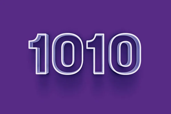 Número 1010 Isolado Fundo Roxo Para Seu Único Cartaz Venda — Fotografia de Stock