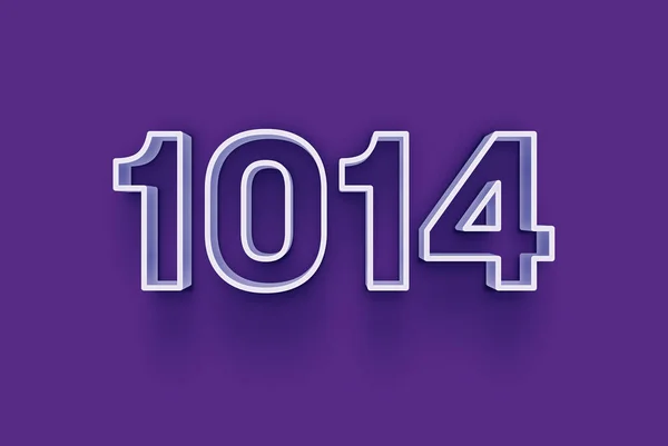 Number 1014 Isolated Purple Background Your Unique Selling Poster Promo — Stock Photo, Image