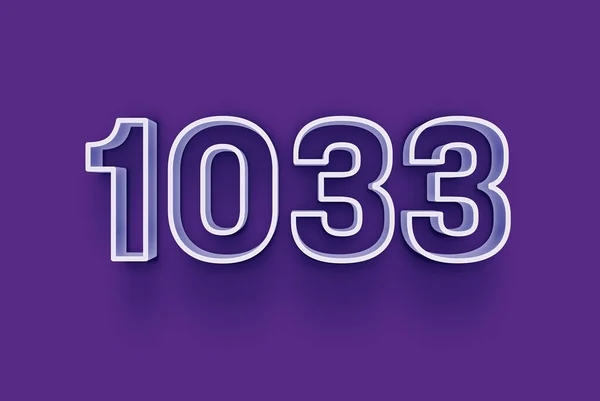 Номер 1033 Изолирован Фиолетовом Фоне Вашего Уникального Рекламного Плаката Промо — стоковое фото