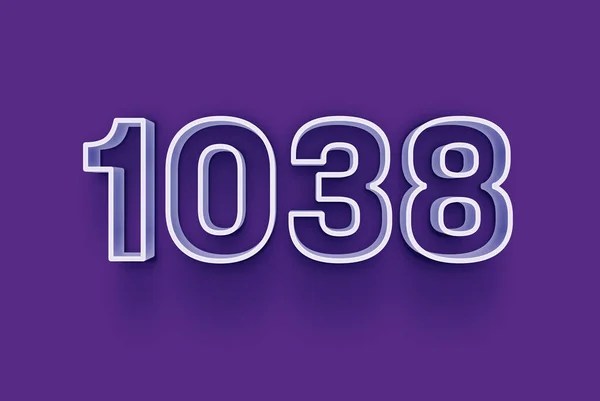 Number 1038 Isolated Purple Background Your Unique Selling Poster Promo — Stock Photo, Image