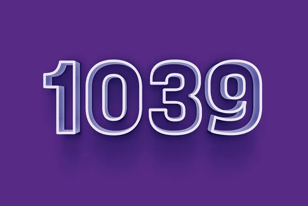 Номер 1039 Изолирован Фиолетовом Фоне Вашего Уникального Рекламного Плаката Промо — стоковое фото