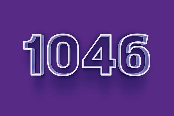 Номер 1046 Изолирован Фиолетовом Фоне Вашего Уникального Рекламного Плаката Промо — стоковое фото
