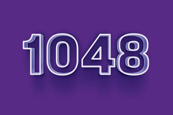 Número 1048 Aísla Fondo Púrpura Para Oferta Única Compra Venta — Foto de Stock