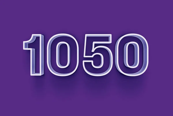 Numero 1050 Isolato Sfondo Viola Tuo Poster Vendita Unico Sconto — Foto Stock