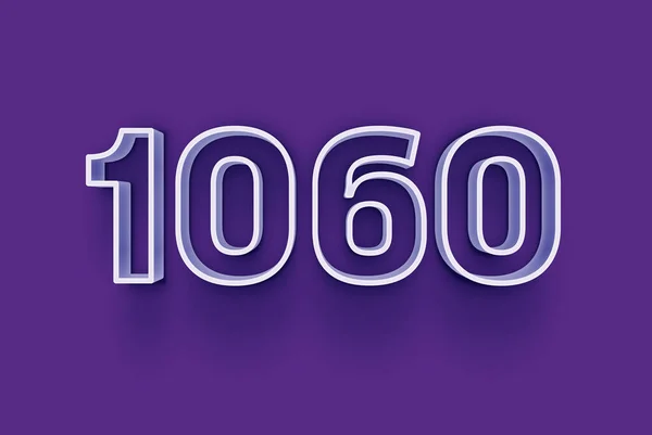 Numero 1060 Isolato Sfondo Viola Tuo Poster Vendita Unico Sconto — Foto Stock