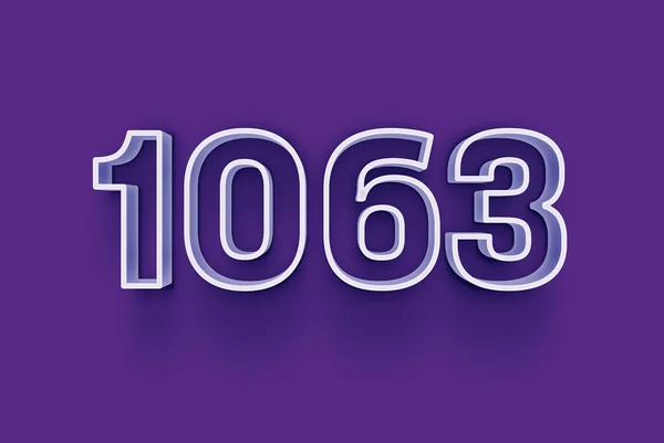 Номер 1063 Изолирован Фиолетовом Фоне Вашего Уникального Рекламного Плаката Промо — стоковое фото