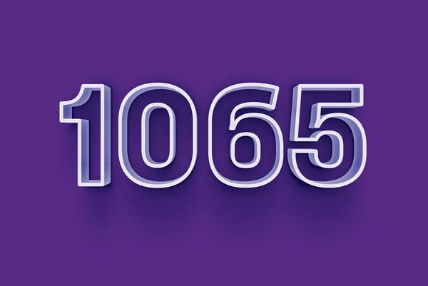Номер 1065 Изолирован Фиолетовом Фоне Вашего Уникального Рекламного Плаката Скидка — стоковое фото