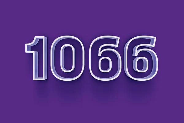 Número 1066 Isolado Fundo Roxo Para Seu Único Cartaz Venda — Fotografia de Stock