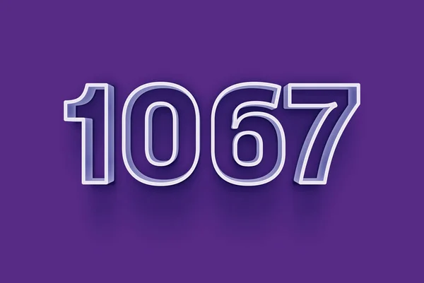 Numéro 1067 Est Isolé Sur Fond Violet Pour Votre Offre — Photo
