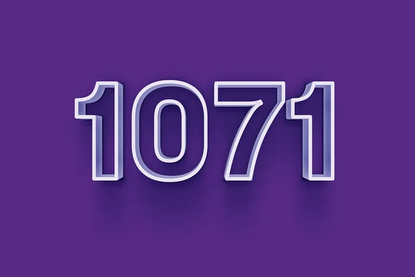 Numéro 1071 Est Isolé Sur Fond Violet Pour Votre Offre — Photo