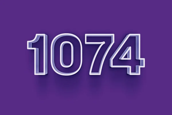 Number 1074 Isolated Purple Background Your Unique Selling Poster Promo — Stock Photo, Image