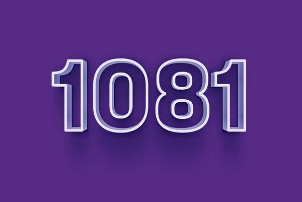 Número 1081 Aísla Fondo Púrpura Para Oferta Única Compra Venta — Foto de Stock