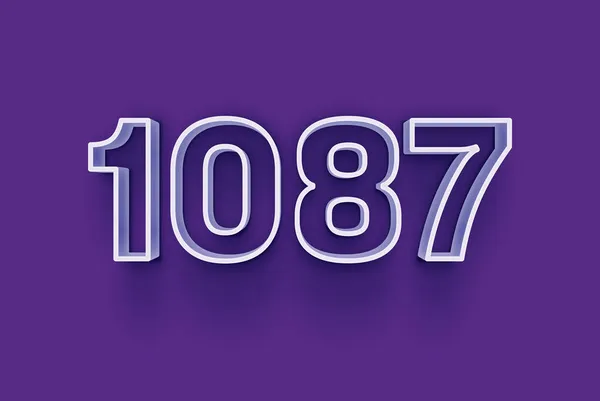 Numer 1087 Jest Izolowany Fioletowym Tle Dla Unikalnej Sprzedaży Plakat — Zdjęcie stockowe
