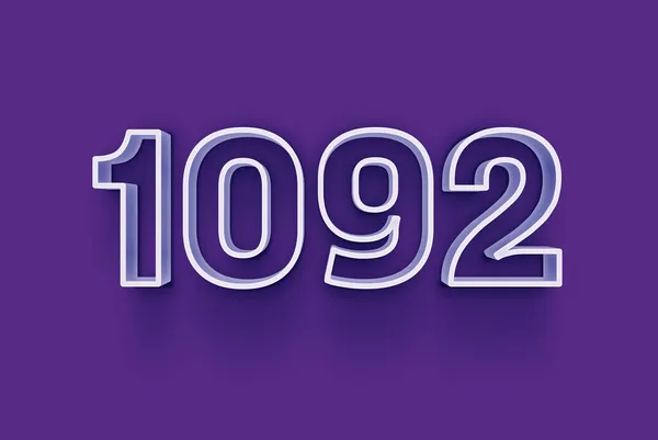 Номер 1092 Изолирован Фиолетовом Фоне Вашего Уникального Рекламного Плаката Промо — стоковое фото