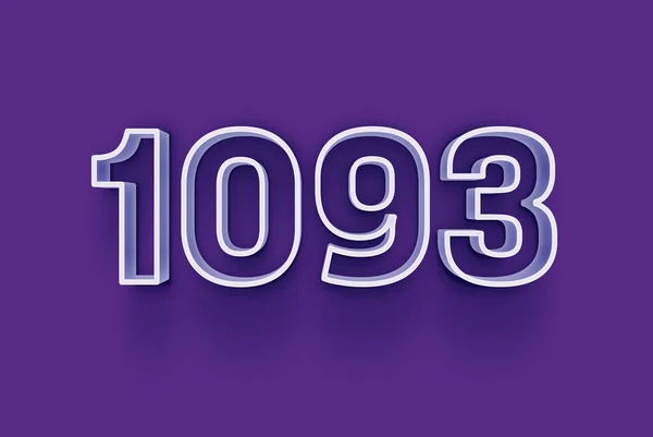 Número 1093 Aísla Fondo Púrpura Para Oferta Única Compra Venta — Foto de Stock