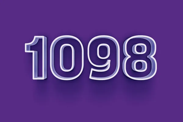 Numer 1098 Jest Izolowany Fioletowym Tle Dla Unikalnej Sprzedaży Plakat — Zdjęcie stockowe