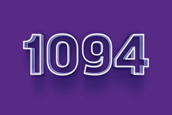 Номер 1094 Изолирован Фиолетовом Фоне Вашего Уникального Рекламного Плаката Промо — стоковое фото