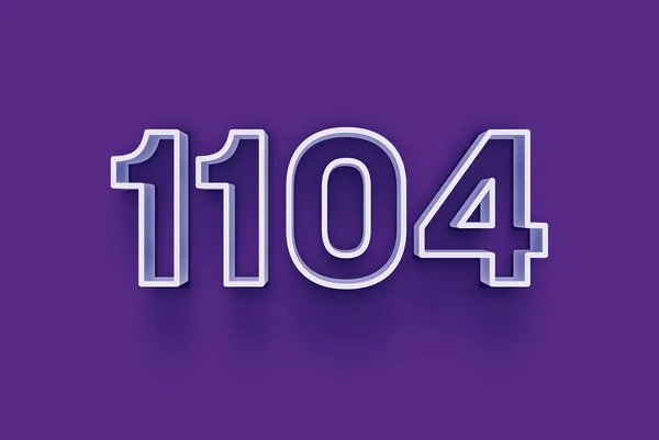 Номер 1104 Изолирован Фиолетовом Фоне Вашего Уникального Рекламного Плаката Промо — стоковое фото