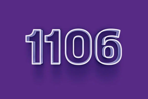 Numer 1106 Jest Izolowany Fioletowym Tle Dla Unikalnej Sprzedaży Plakat — Zdjęcie stockowe