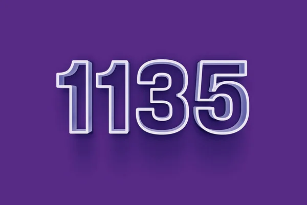 Nummer 1135 Ist Isoliert Auf Lila Hintergrund Für Ihre Einzigartigen — Stockfoto