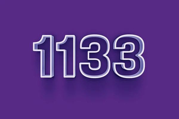 Номер 1133 Изолирован Фиолетовом Фоне Вашего Уникального Рекламного Плаката Скидка — стоковое фото