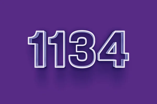 Numéro 1134 Est Isolé Sur Fond Violet Pour Votre Vente — Photo