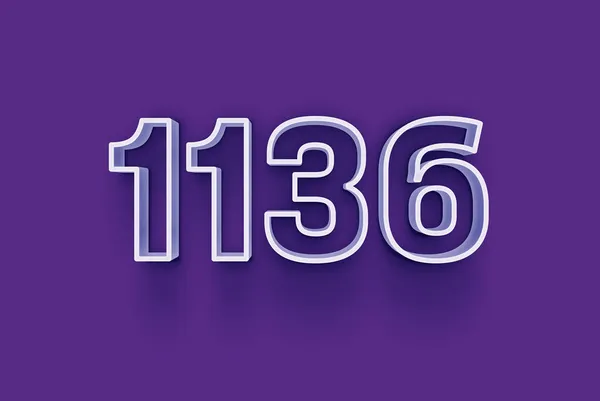 Numer 1136 Jest Izolowany Fioletowym Tle Dla Unikalnej Sprzedaży Plakat — Zdjęcie stockowe