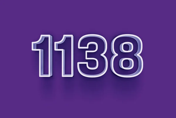 Numero 1138 Isolato Sfondo Viola Tuo Poster Vendita Unico Sconto — Foto Stock